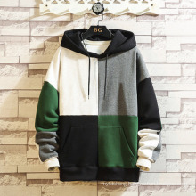 New Youth Plus Size Color Matching Casual Hoodie